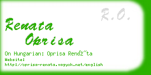 renata oprisa business card